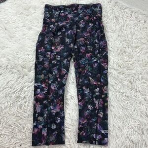 Lululemon Fast and Free Crop II 19" *Non-Reflective Activate Floral Multi